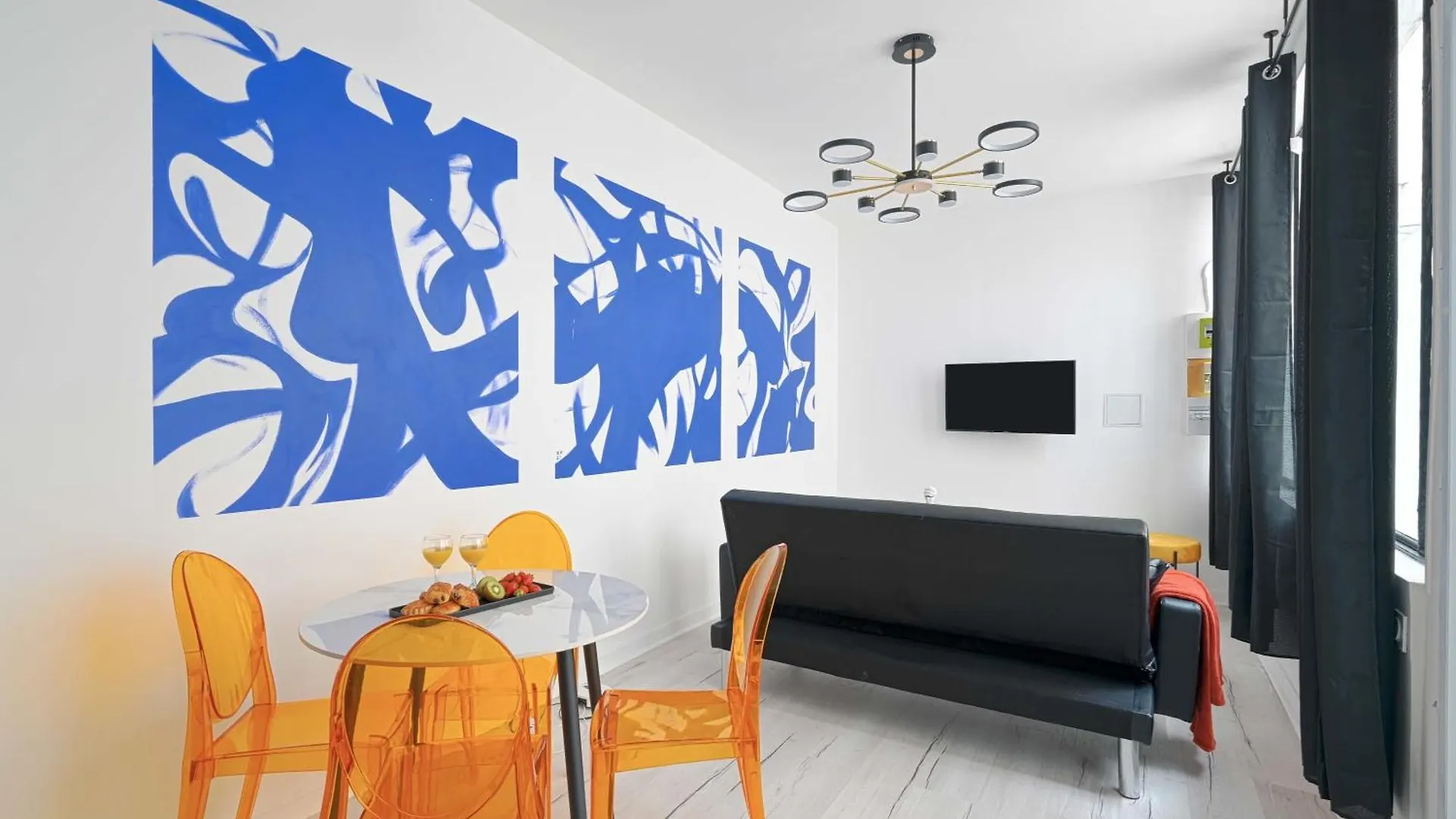 Large Studio With Modern Art Vibes Perfect For 3 Paris Apartment